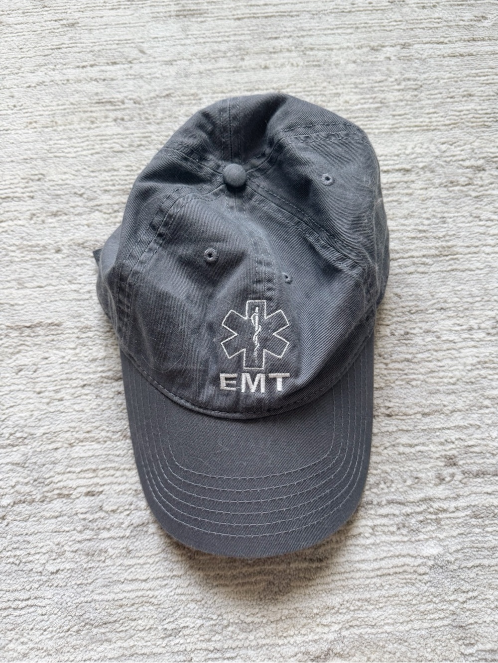 EMT Embroidered Gray Baseball Cap
